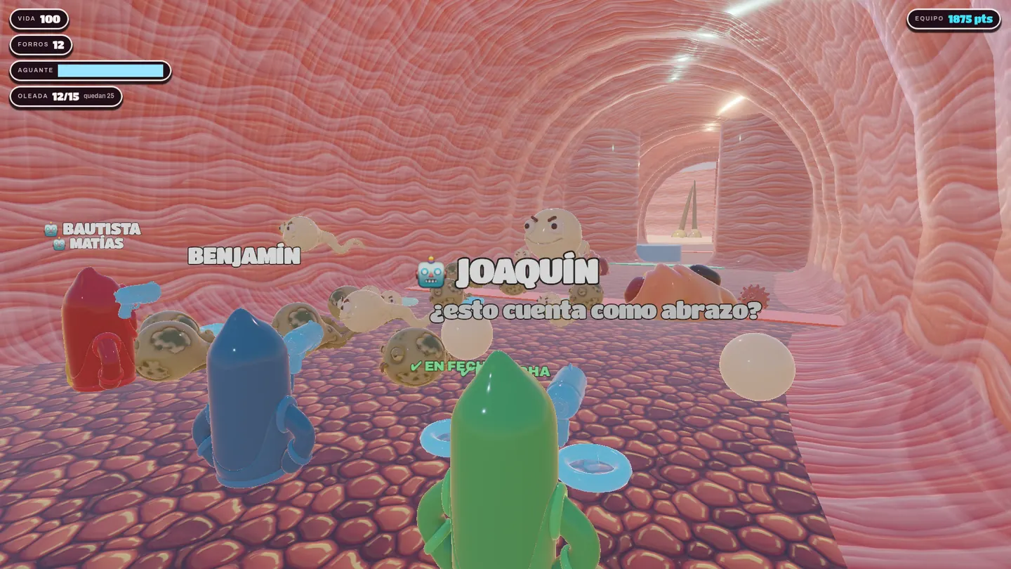 Captura de gameplay: la plaga flanquea al escuadrón dentro del Túnel.